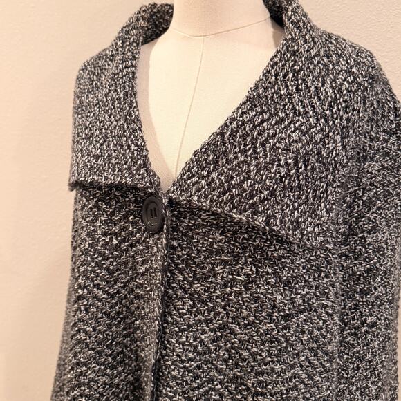 JM Collection Gray Marled Knit Cardigan Sweater Women 3X Cozy Workwear Plus Size - Picture 4 of 7